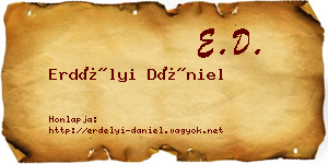 Erdélyi Dániel névjegykártya